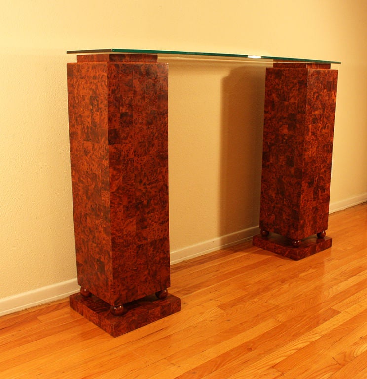 Important Art Deco Style Console From Cartier 1970 In Good Condition For Sale In Encino, CA