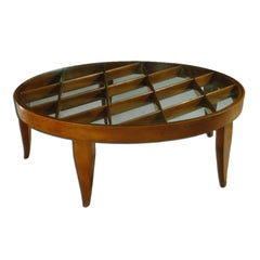 Vintage Gio Ponti Grid Pattern Coffee Table circa 1945-1948