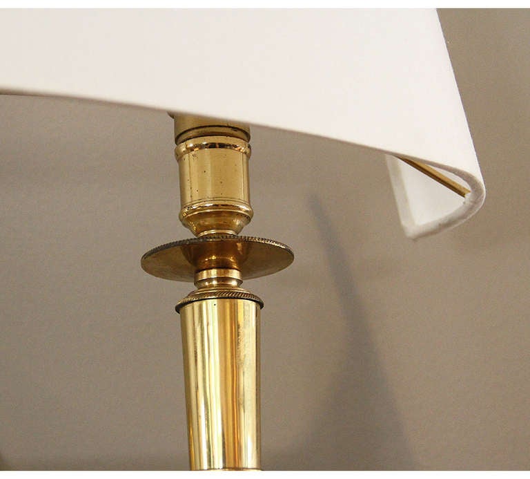 Prince de Galles Hotel: Elegant set of 4 Brass Sconces, 1940 In Good Condition In Encino, CA