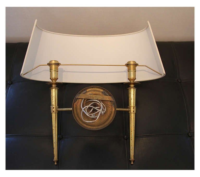 Prince de Galles Hotel: Elegant set of 4 Brass Sconces, 1940 1