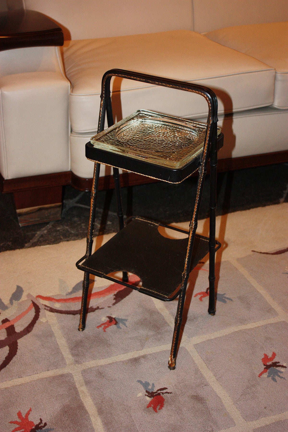 Occasional Jacques Adnet Smoke Table, 1950 In Good Condition In Encino, CA