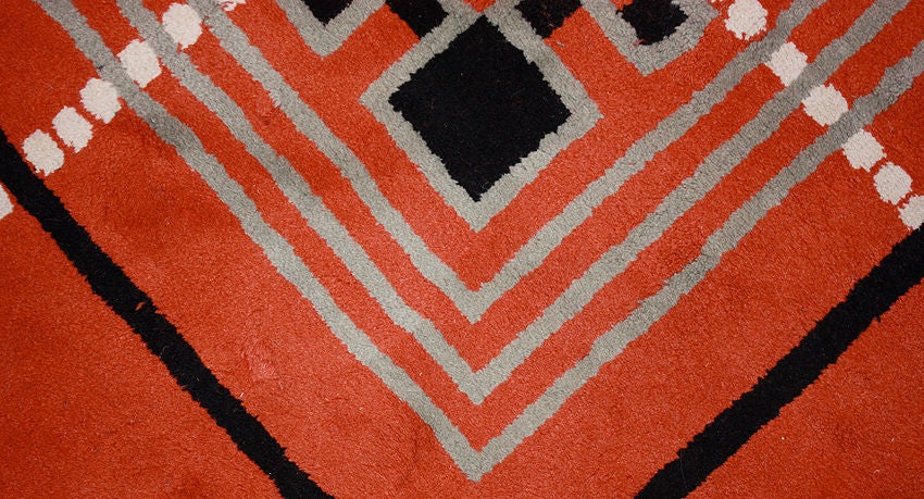 Wool Art Deco Rug, model of E.J RUHLMANN 1