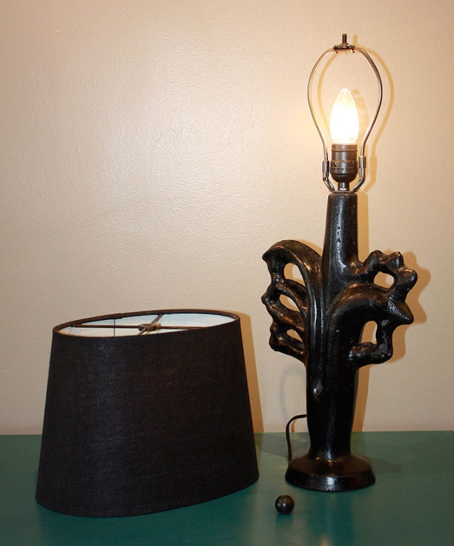 1948 Le Corbusier Attributed Concrete Table Lamp In Good Condition In Encino, CA