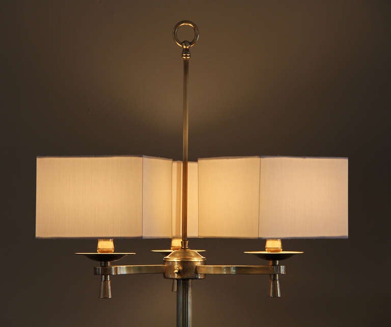 French Prince de Galles Hotel Art Deco Floor Lamps Paris circa 1940