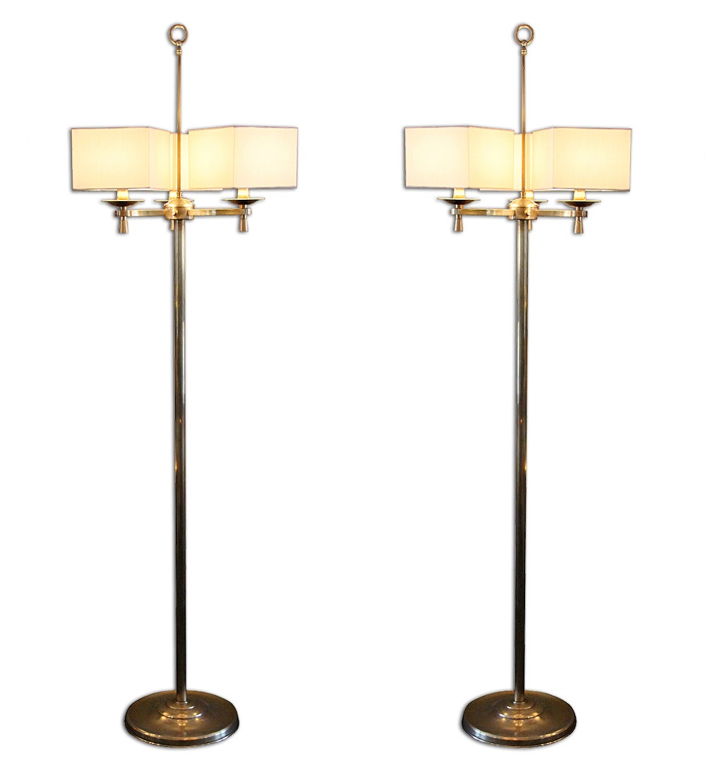Prince De Galles Hotel Art Deco Floor Lamps Paris Circa 1940 For Sale Prince De Galles Hotel Art Deco Floor Lamps Paris Circa 1940 For Sale