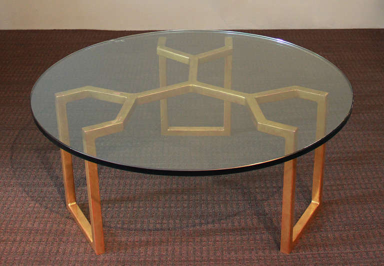 Rare 23-karat gilt iron table model 