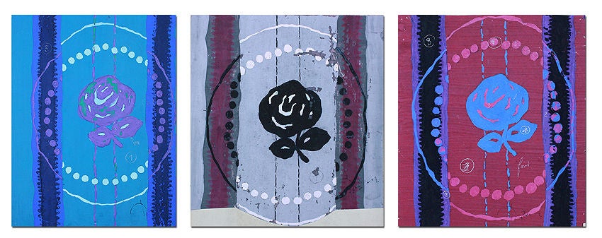 Emile Jacques RUHLMANN, Original Set/3 Art Deco Gouaches, c.1930