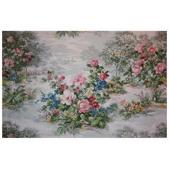 Large Romantic Floral Painting by Richard Vigneux, circa 1967 1