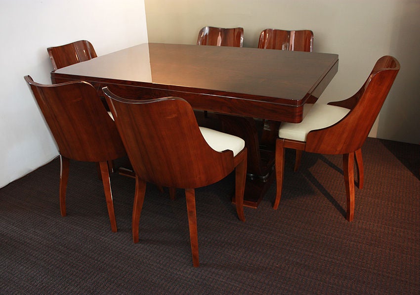 Magnifique table de salle à manger Art Déco 1930 - Attribuée à Rene Prou