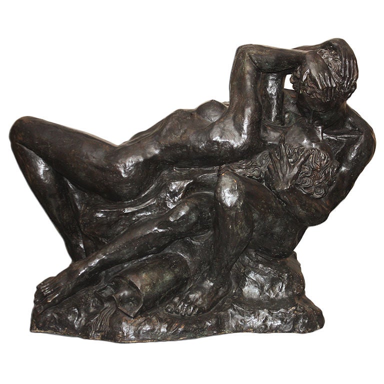 Bronze Sculpture "Le Triomphe de L'Amour" signed COURBET