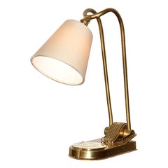 Vintage Prince De Galles Hotel Paris, Adjustable Bronze Desk Lamp, circa 1930