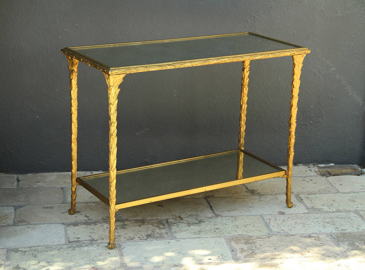 Pair of Bronze Side Tables by Baguès 1