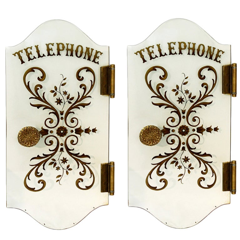 Two Exceptional Glass and Bronze Doors from Le Terminus at 1stdibs