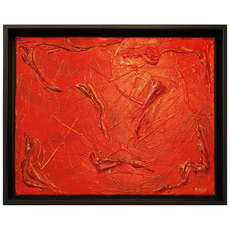 Peinture abstraite encadrée Philip Neri, 1970 en vente