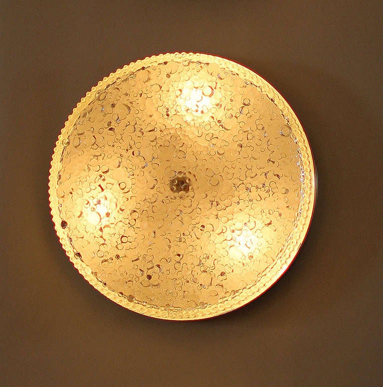 Rare Art Deco Sconce or Ceiling Lamp by Sabino, 1930 2
