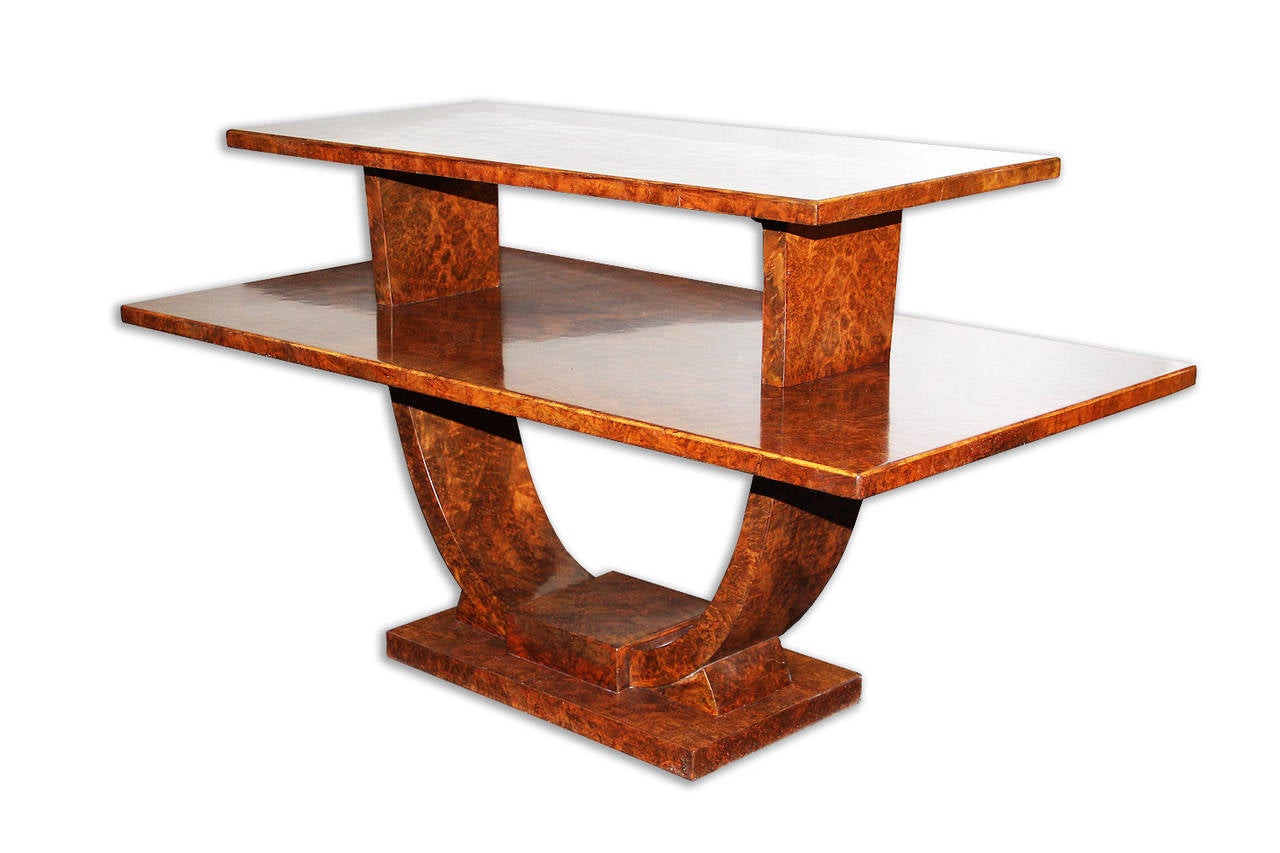 French Jules Leleu, Rare Coffee Table, France, 1930