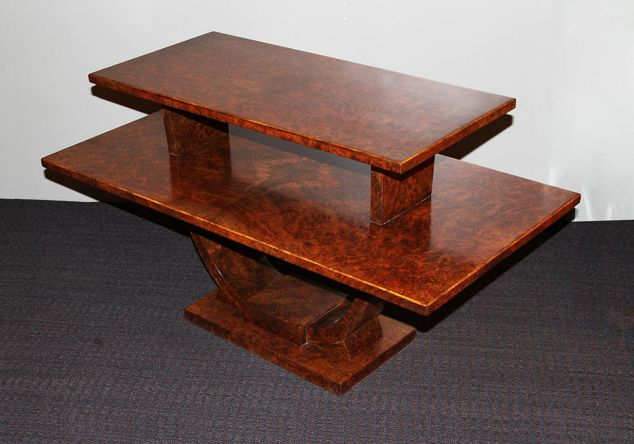 Burl Jules Leleu, Rare Coffee Table, France, 1930