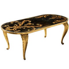 Gilt Oblong Coffee Table, France, circa 1950 12