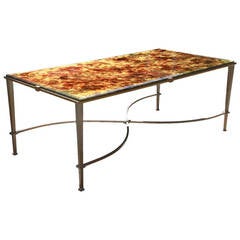 Maison Ramsay Bronze Coffee Table with Églomisé Top