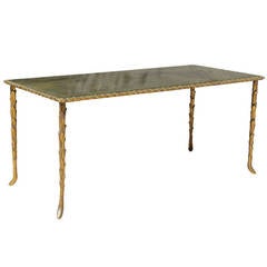 Rare Bronze Table by Maison Bagues 4