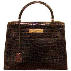 Vintage Hermes Kelly Crocodile Bag