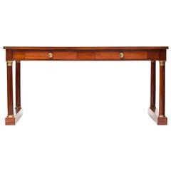 French Empire Desk in Blonde Mahogany