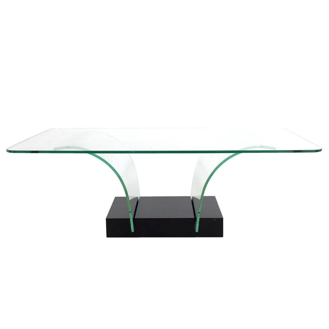 Table basse en verre sculptural de Modernage en vente