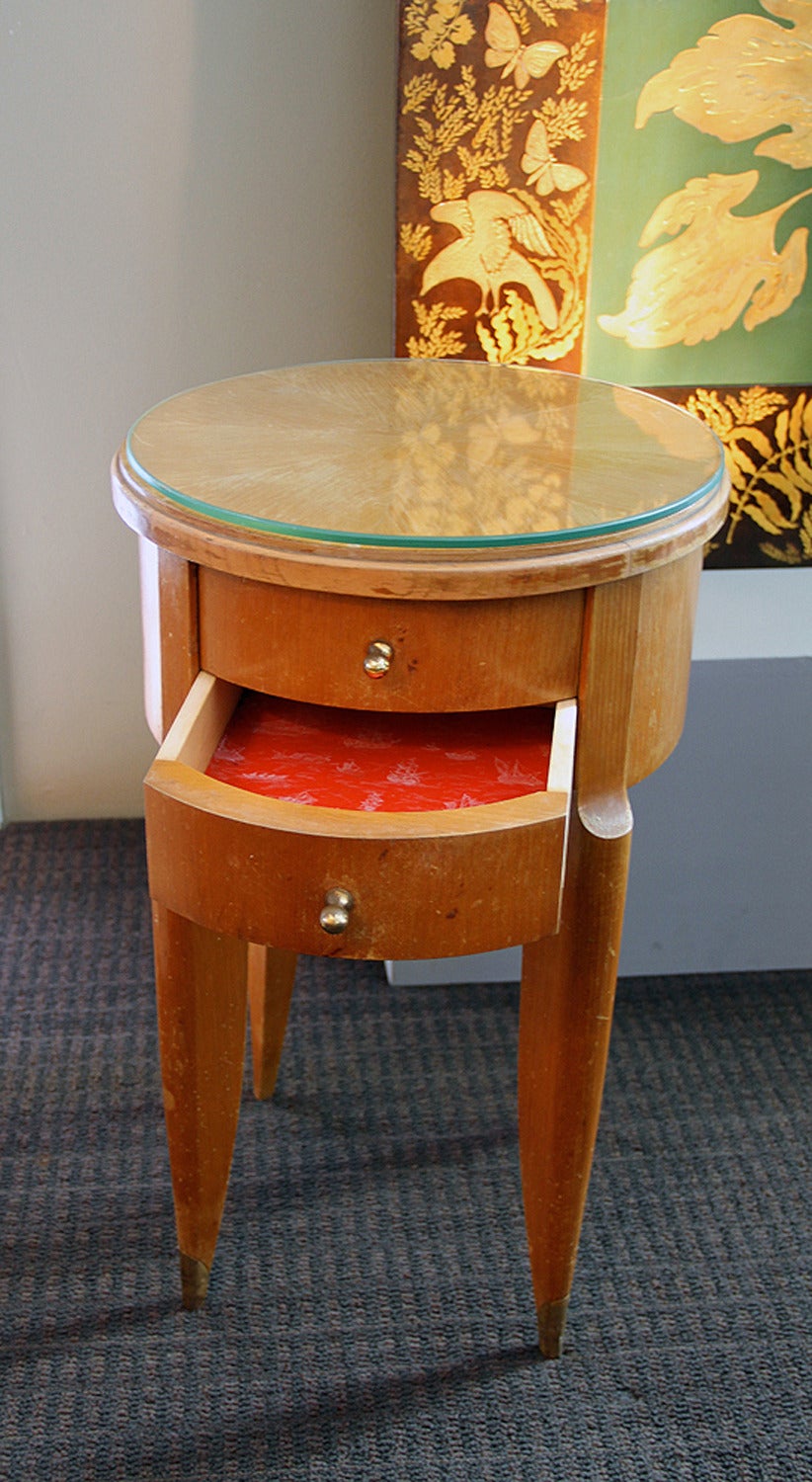 Maurice & Leon Jallot Pair of Side Tables, 1950 In Fair Condition In Encino, CA