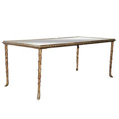 Rare Bronze Table by Maison Bagues 1950 Rare Bronze Table by Maison Bagues 1950