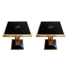 Used Pair of Bistro Tables from Drouant Restaurant, Paris 1970