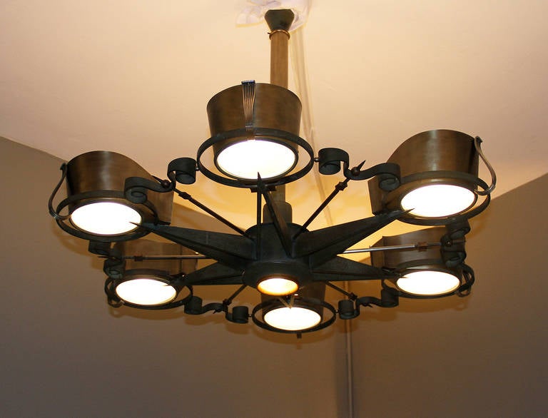 Spectacular Chandelier by Maxime Old, 1946