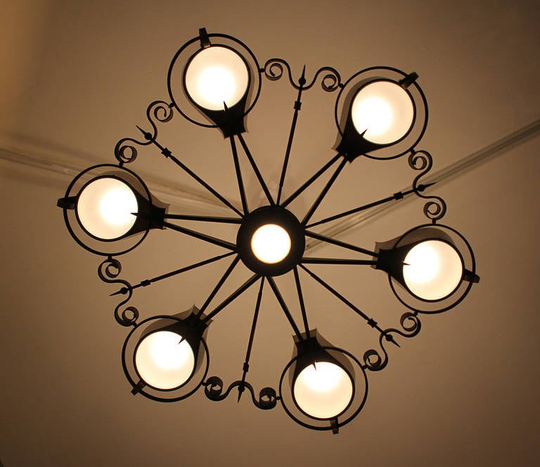 Spectacular Chandelier by Maxime Old, 1946 In Excellent Condition In Encino, CA