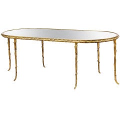Maison Bagues - Rare Bronze Oval Table 1950