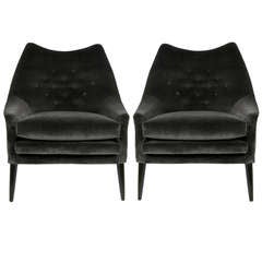 Pair of Sculptural Lounge Chairs by Lawrence Peabody