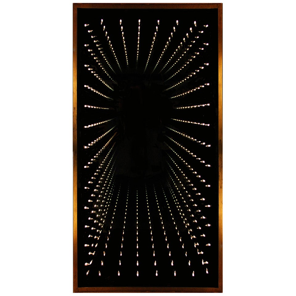 Authentic and Original 1970s Infinity Mirror
