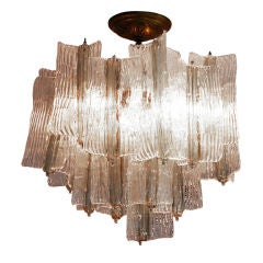 Exceptional Vintage Two-Tone Venini Chandelier by Toni Zuccheri 4