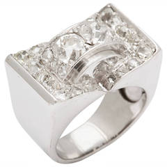 Diamond and Platinum Vintage Ring