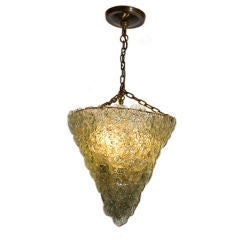 Murano glass flower-motif chandelier