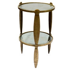 French bronze mirrored table