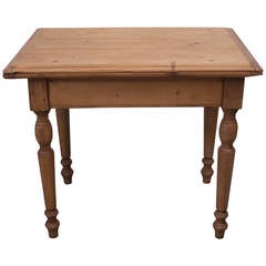 Used Pine and Beechwood Swivel Top Table