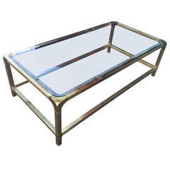 Solid Brass Coffee Table by Mastercraft
