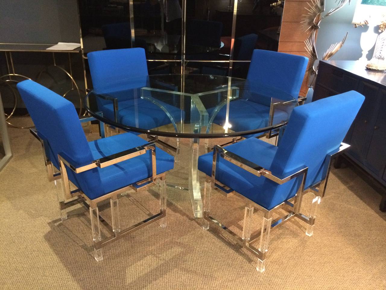American Charles Hollis Jones Triple Arch Dining Table for the 