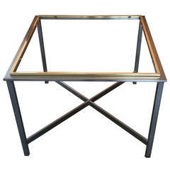 Nickel and Brass Square Cocktail Table 11