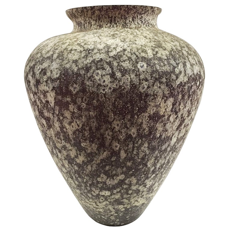 Large Scavo Glass Vase Made In Italy For Sale At 1stdibs
