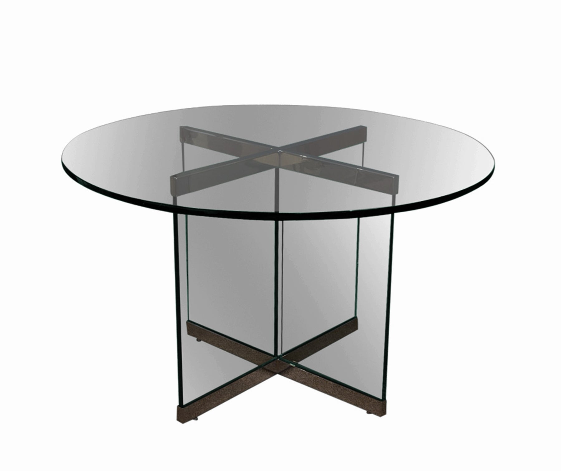 Smoked Glass & Chrome Dining Table by Leon Rosen for Pace Collection