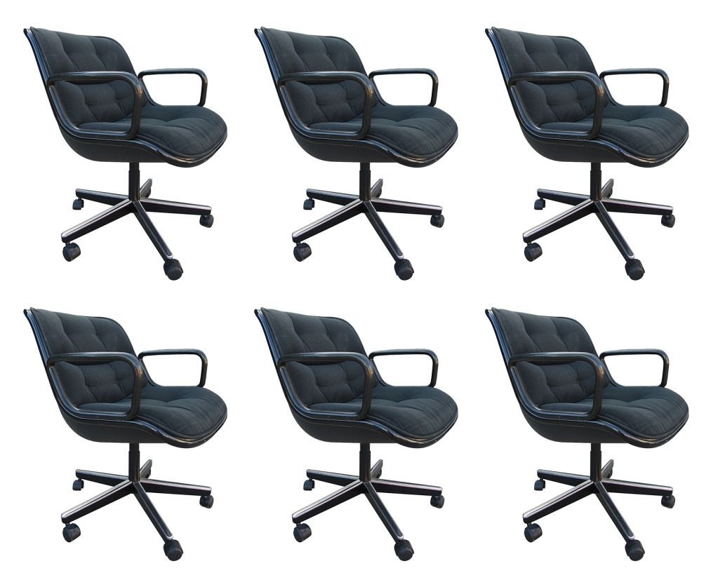 American Set of (6) Executive Pollock Chairs by Charles Pollock for Knoll