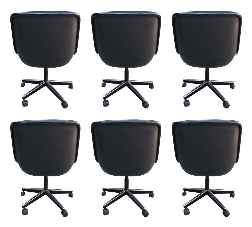Mid-20th Century Set of (6) Executive Pollock Chairs by Charles Pollock for Knoll