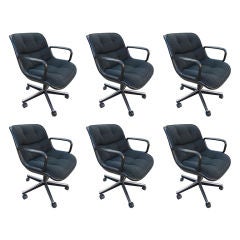 Set of (6) Executive Pollock Chairs by Charles Pollock for Knoll