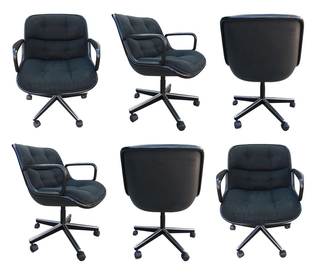 Set of (6) Executive Pollock Chairs by Charles Pollock for Knoll 1