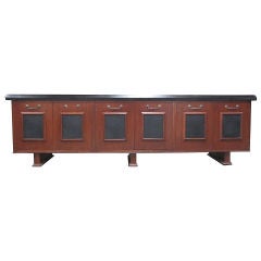 Monteverdi & Young Credenza W/Leather Accents & a Pull Out Bar